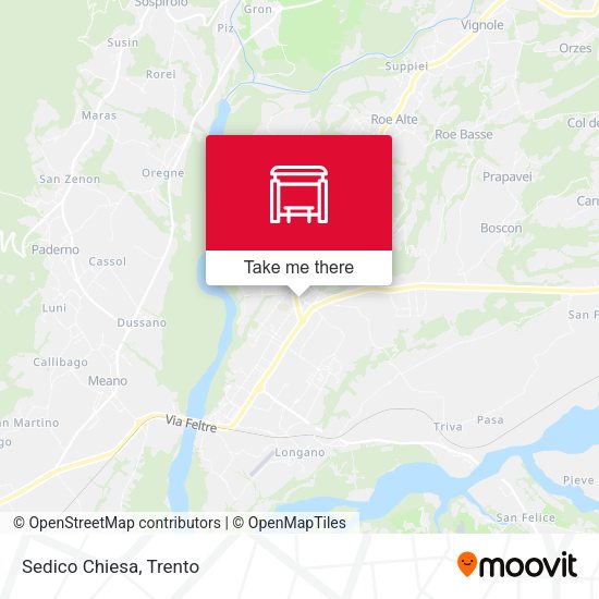 Sedico Chiesa map