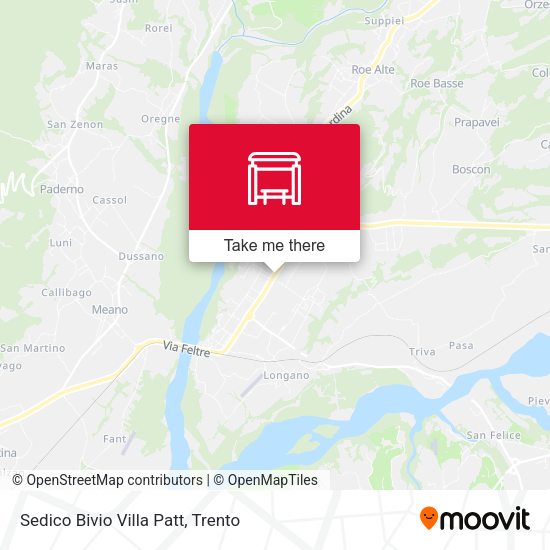 Sedico Bivio Villa Patt map