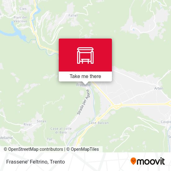 Frassene' Feltrino map
