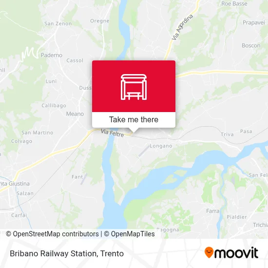 Bribano Railway Station map