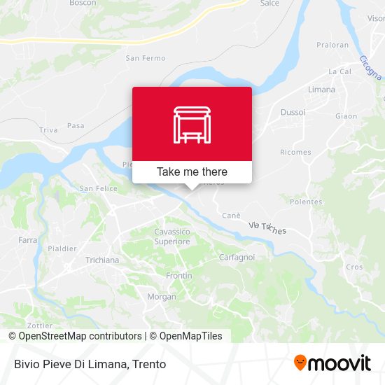 Bivio Pieve Di Limana map
