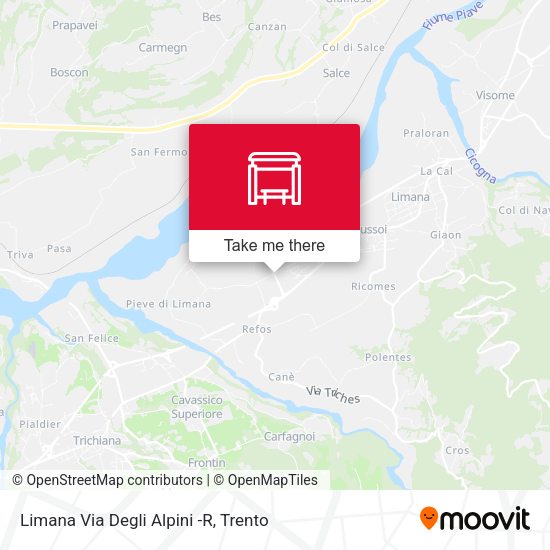 Limana Via Degli Alpini -R map