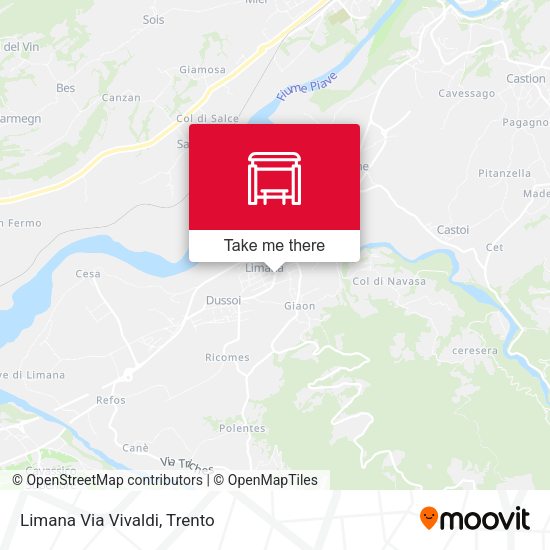 Limana Via Vivaldi map