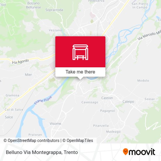 Belluno Via Montegrappa map
