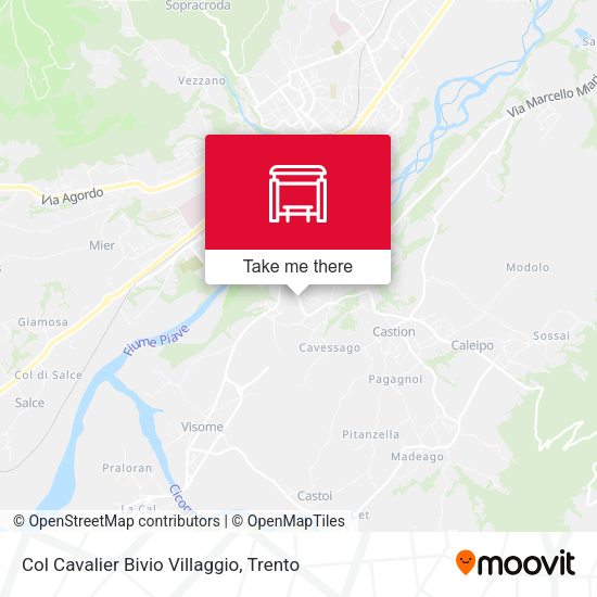Col Cavalier Bivio Villaggio map