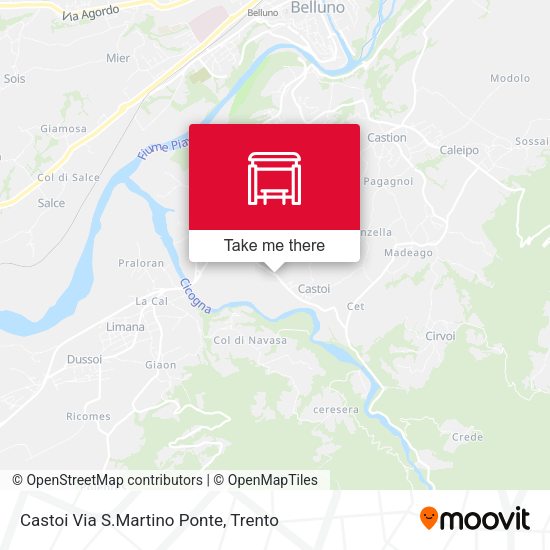 Castoi Via S.Martino Ponte map