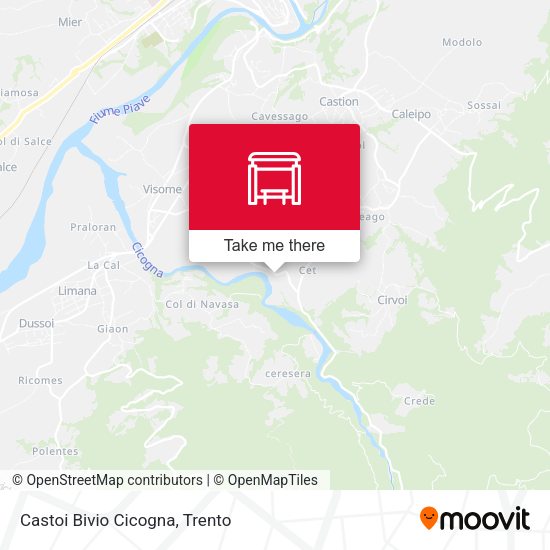 Castoi Bivio Cicogna map