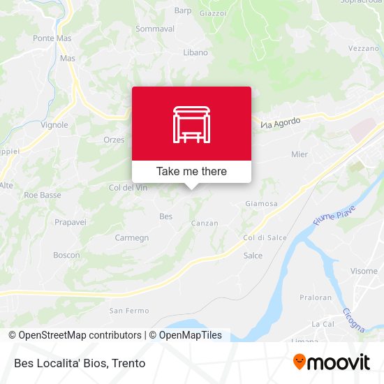 Bes Localita' Bios map