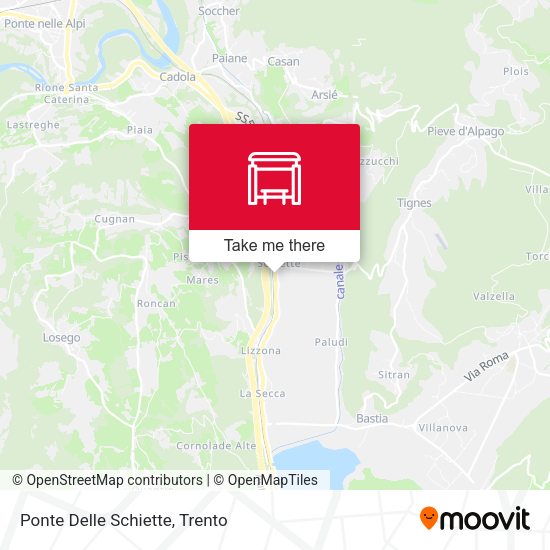 Ponte Delle Schiette map