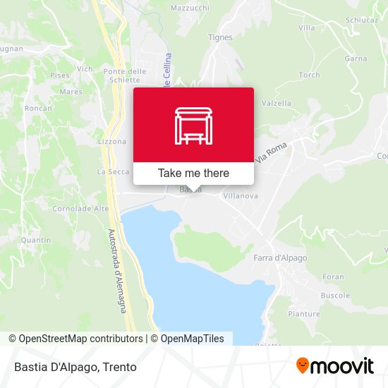 Bastia D'Alpago map