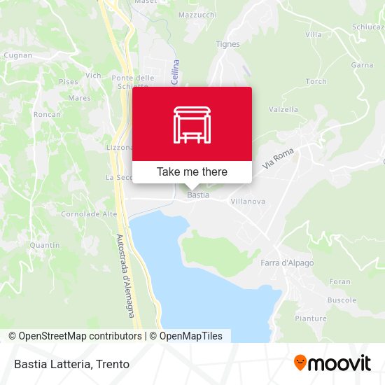 Bastia Latteria map