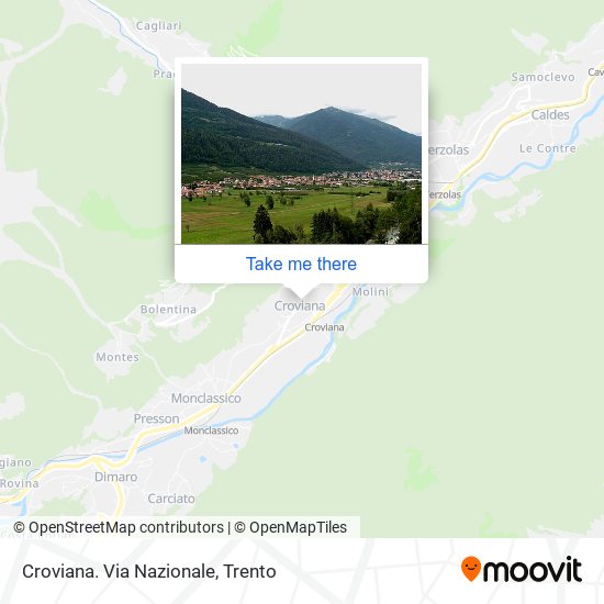 Croviana. Via Nazionale map