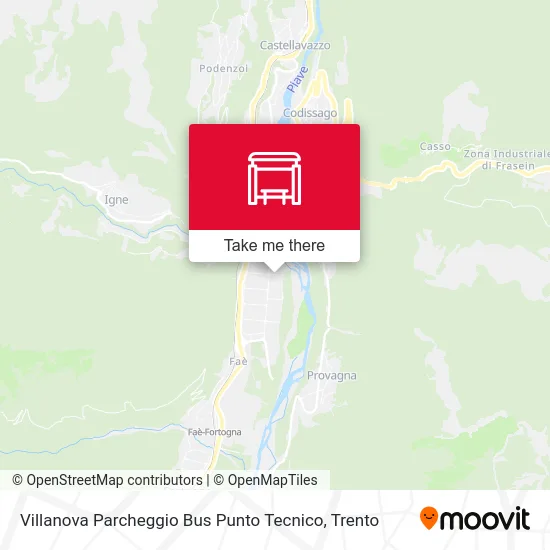 Villanova Parcheggio Bus  Punto Tecnico map