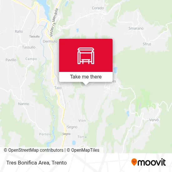 Tres Bonifica Area map