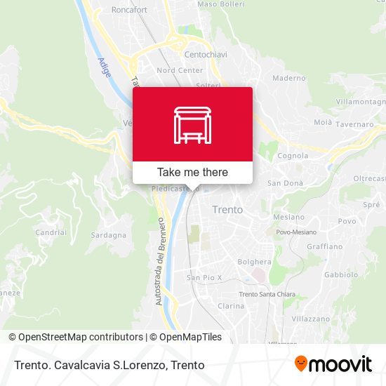 Trento. Cavalcavia S.Lorenzo map