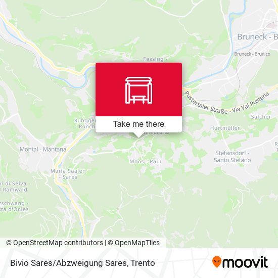 Bivio Sares/Abzweigung Sares map