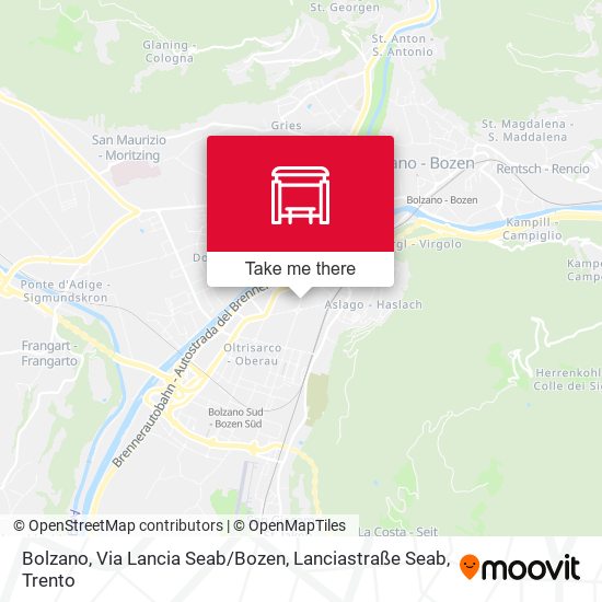 Bolzano, Via Lancia Seab / Bozen, Lanciastraße Seab map