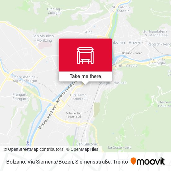 Bolzano, Via Siemens / Bozen, Siemensstraße map