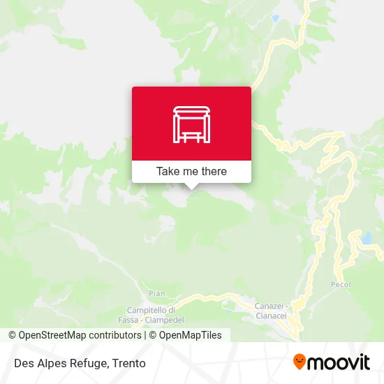 Des Alpes Refuge map