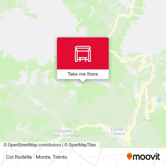 Col Rodella - Monte map
