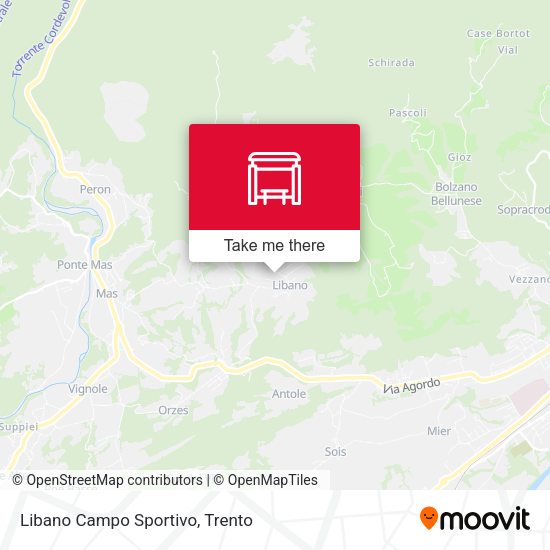 Libano Campo Sportivo map