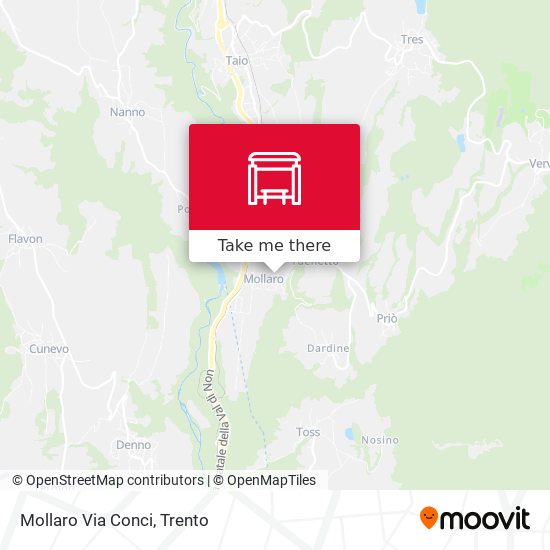 Mollaro Via Conci map