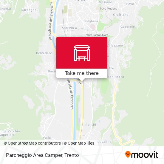Parcheggio Area Camper map
