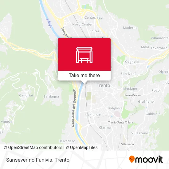 Sanseverino Funivia map