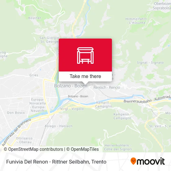 Funivia Del Renon - Rittner Seilbahn map