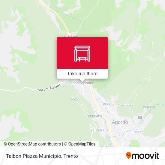 Taibon Piazza Municipio map