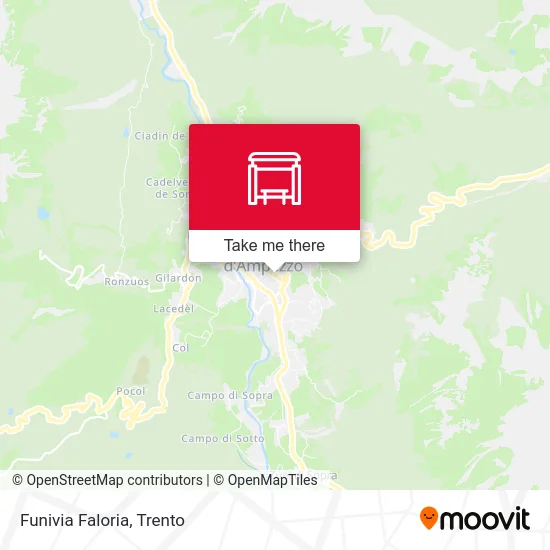 Faloria Cable Car map