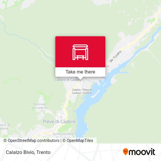 Calalzo Bivio map