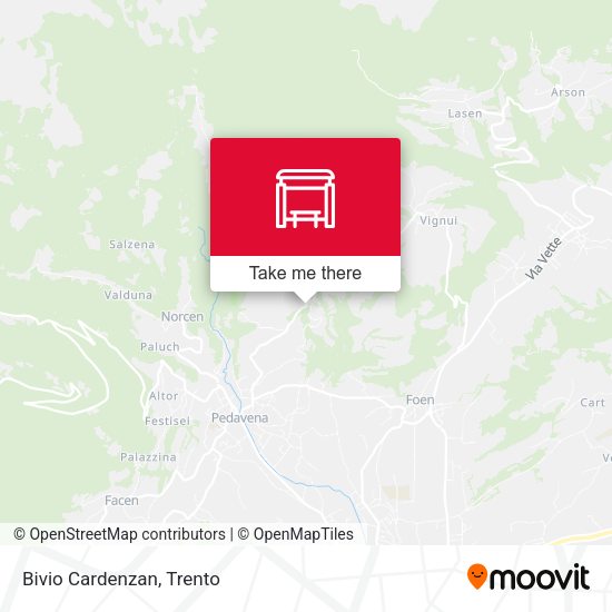 Bivio Cardenzan map