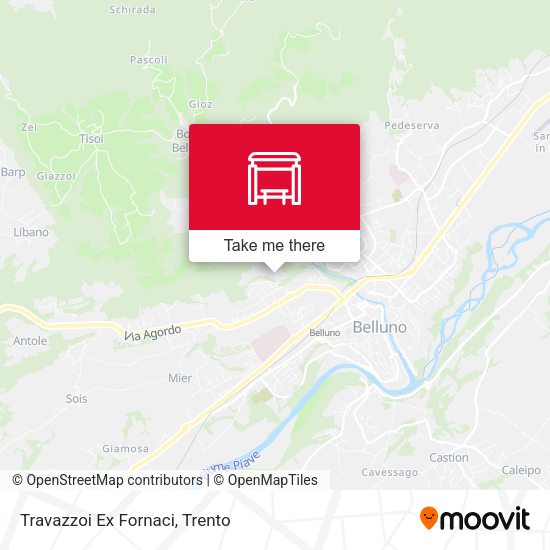 Travazzoi Ex Fornaci map
