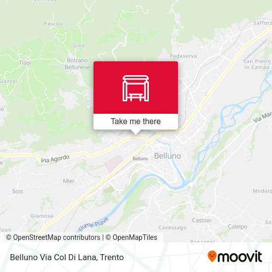Belluno Via Col Di Lana map
