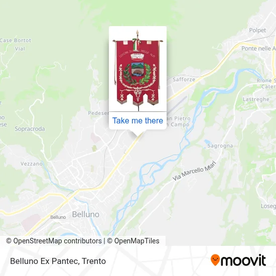 Belluno Ex Pantec map