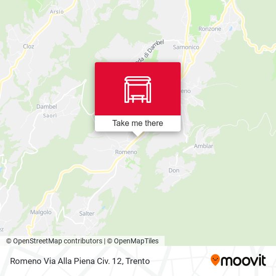 Romeno Via Alla Piena Civ. 12 map