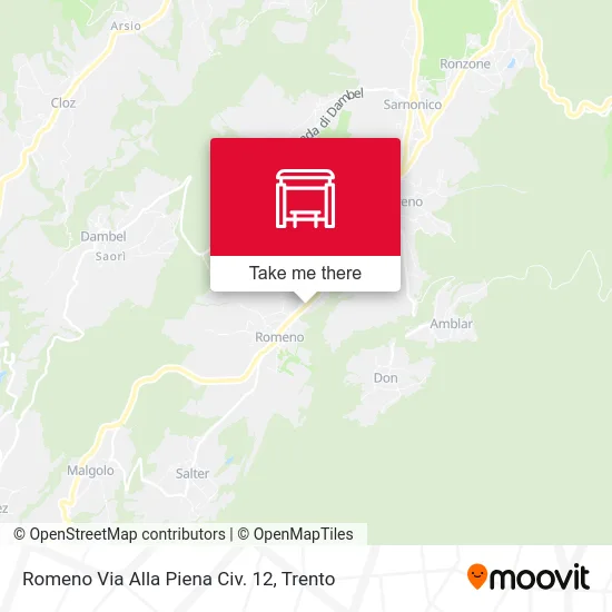 Romeno Via Alla Piena #12 map