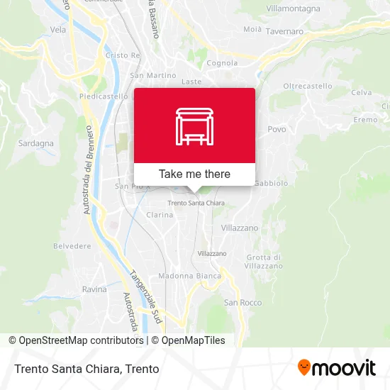 Trento Santa Chiara map
