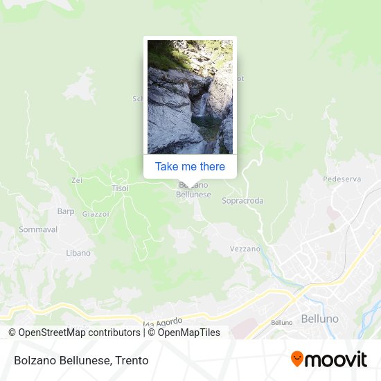 Bolzano Bellunese map