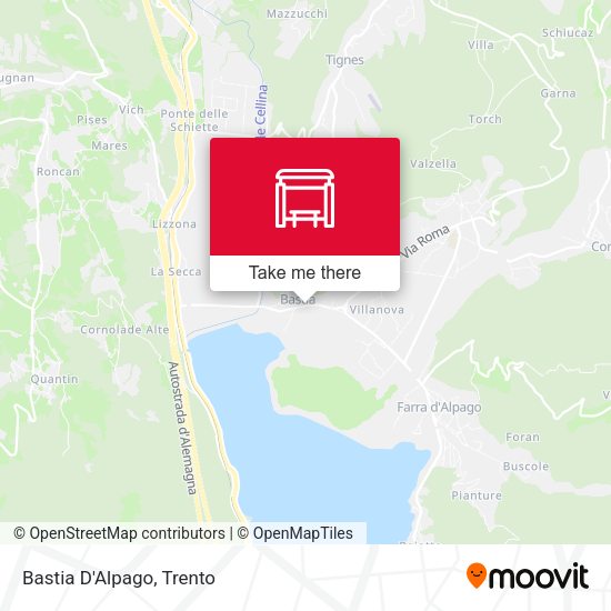 Bastia D'Alpago map