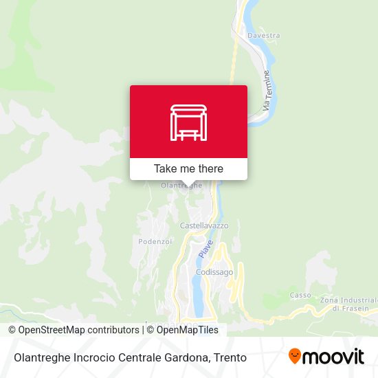 Olantreghe Incrocio Centrale Gardona map