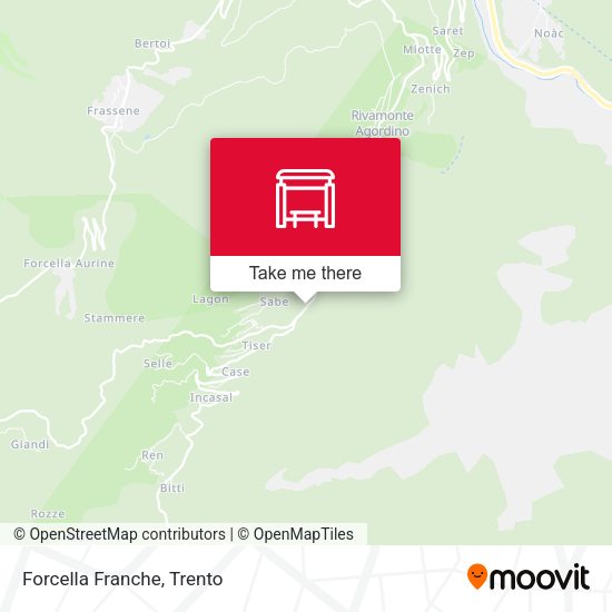 Forcella Franche map