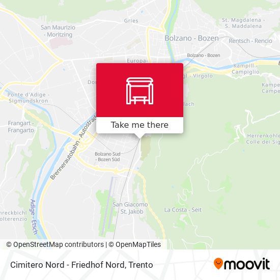 Cimitero Nord - Friedhof Nord map