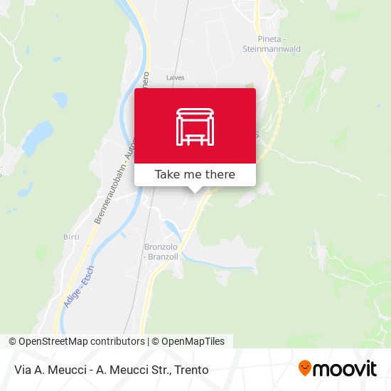 Via A. Meucci - A. Meucci Str. map