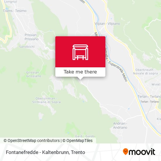 Fontanefredde - Kaltenbrunn map