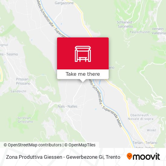 Zona Produttiva Giessen - Gewerbezone Gi map