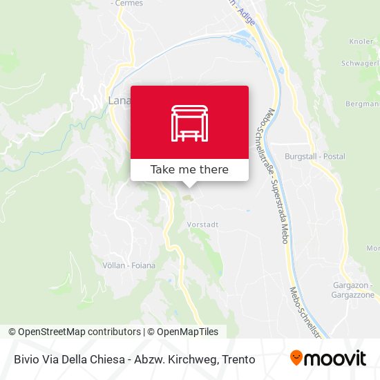 Bivio Via Della Chiesa - Abzw. Kirchweg map