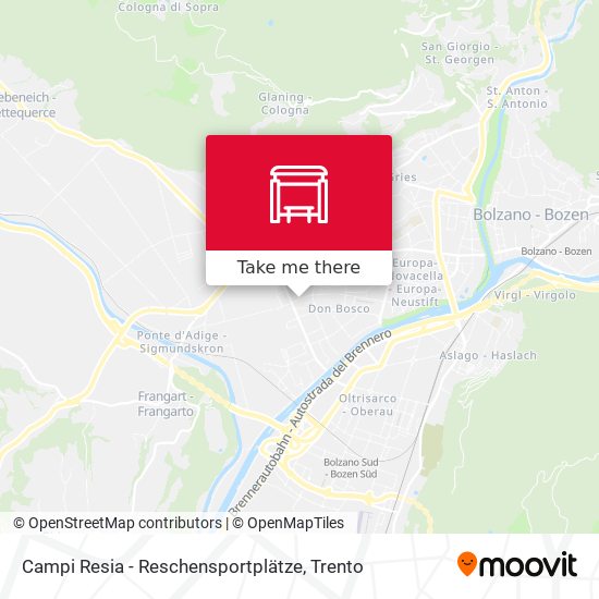 Campi Resia - Reschensportplätze map