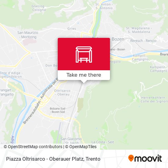 Piazza Oltrisarco - Oberauer Platz map